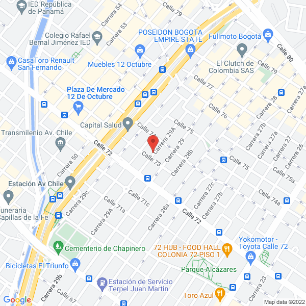 Map of Huuum Refrigerios Y Más S.A.S.