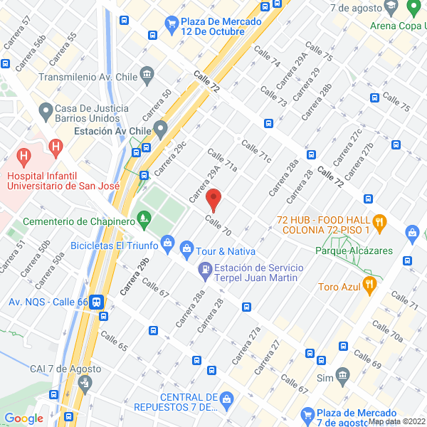Map of Lirautos Servicio Automotriz S.A.S.