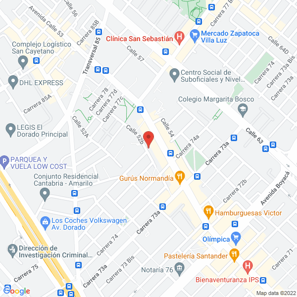 Map of Producciones Cristianas La Red S.A.S.