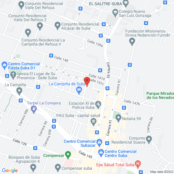 Map of Gimnasio Psicopedagogico Nicolás Stemberg S.A.S.
