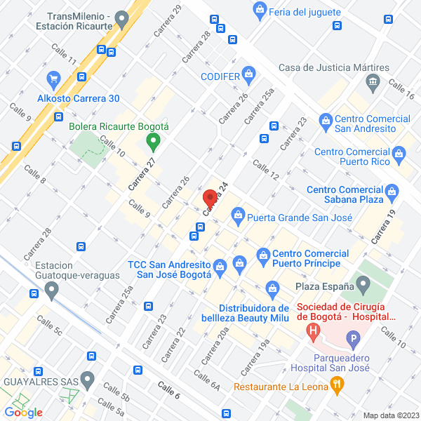 Map of Zatex S.A.S.