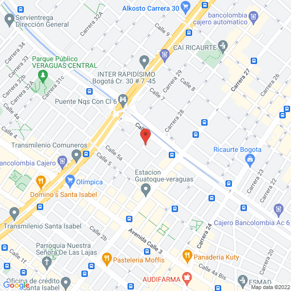 Map of Inversiones Hidrosanitarias S.A.S.