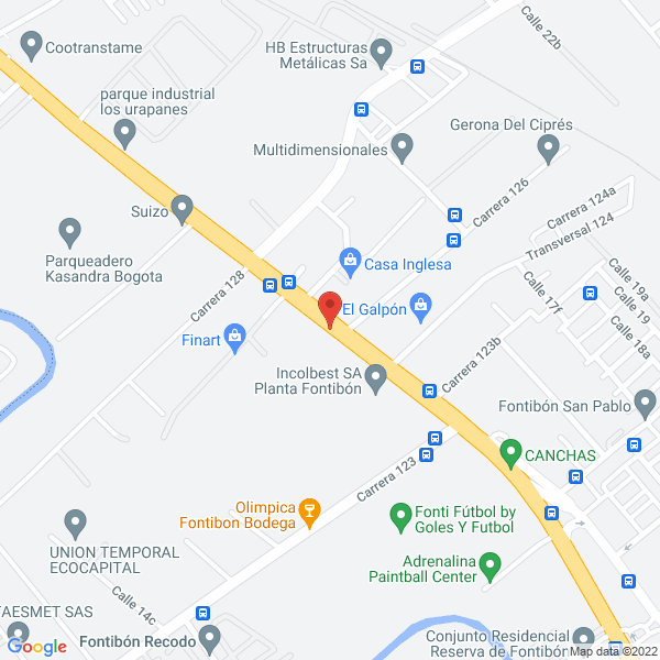 Map of Comercializadora Rg & Cía. S.A.S.