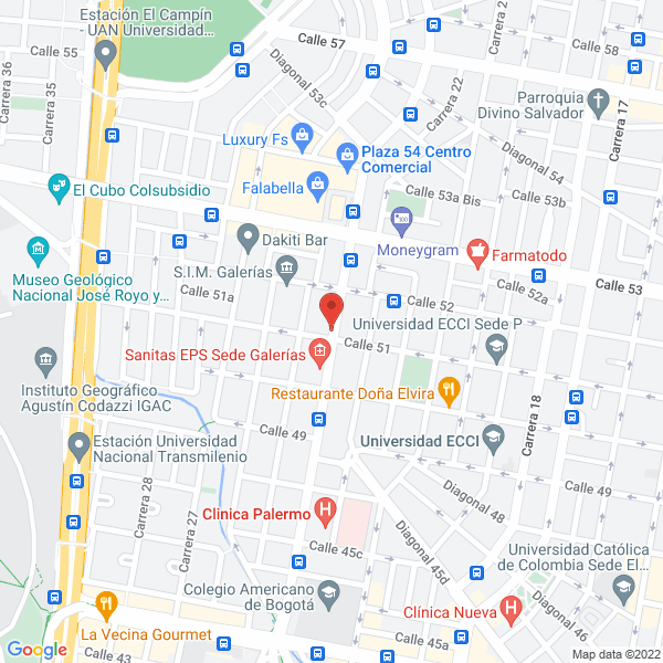 Map of P A R Businés Technology And Consulting S.A.S.