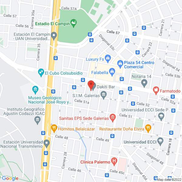 Map of Inversiones 2D S.A.S.