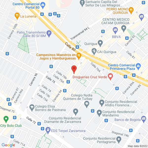 Map of Comercializadora P B P S.A.S.