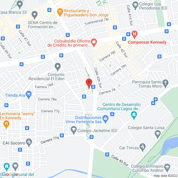 Map of Comercializadora De Cárnicos J J Yoju S.A.S.