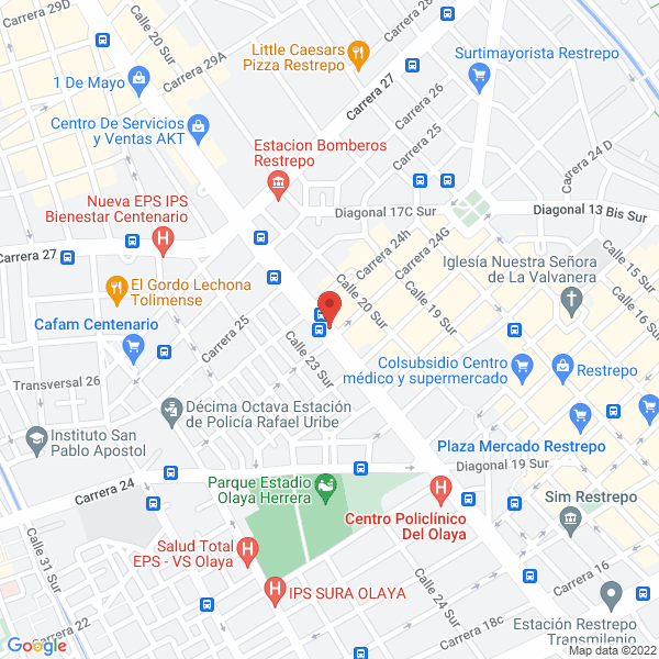 Map of Abrasivos Y Soldaduras S.A.S.