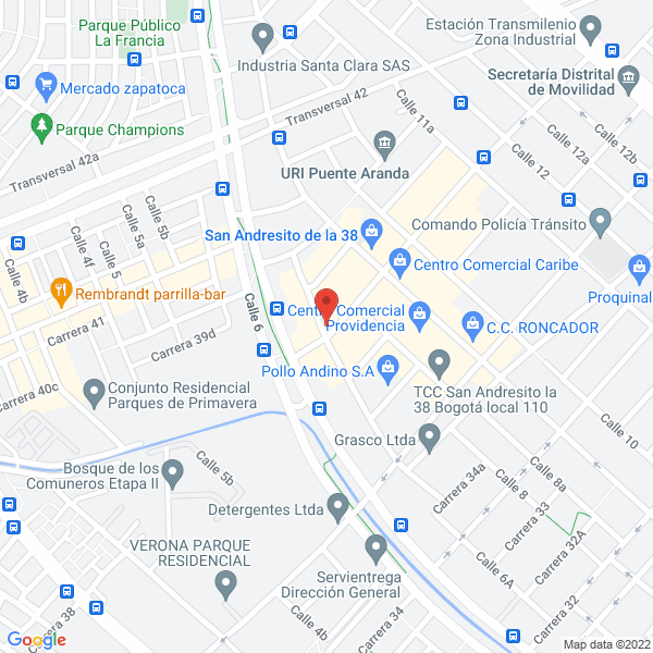 Map of Comercializadora De Llantas Y Rinés Cars S.A.S.