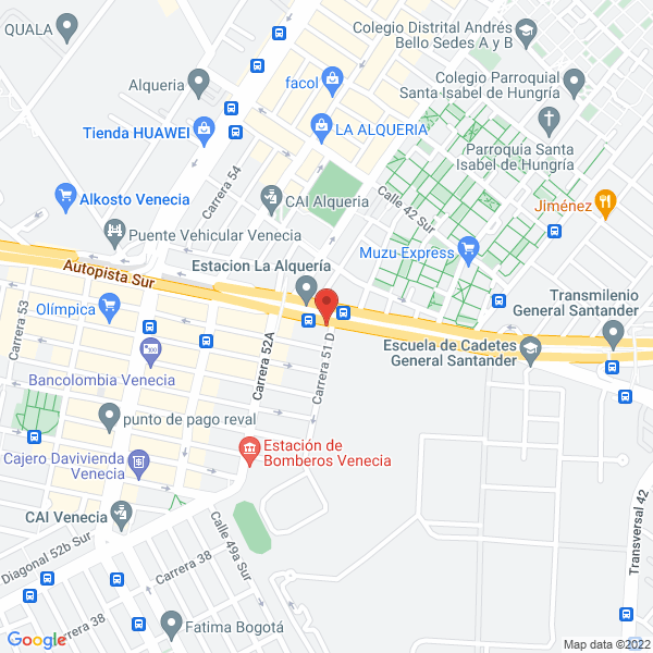 Map of Comercial Zona Franka S.A.S