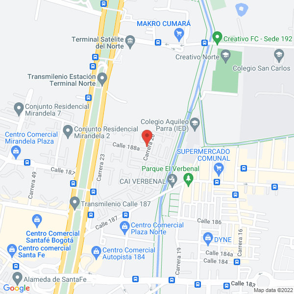 Map of Nacional Gastronomica S.A.S.
