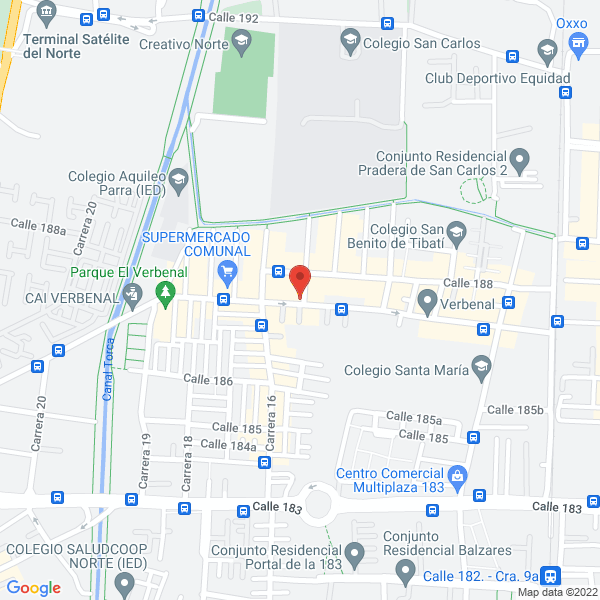 Map of Comercializadora De Cárnicos Saavedra Quintero S.A.S.