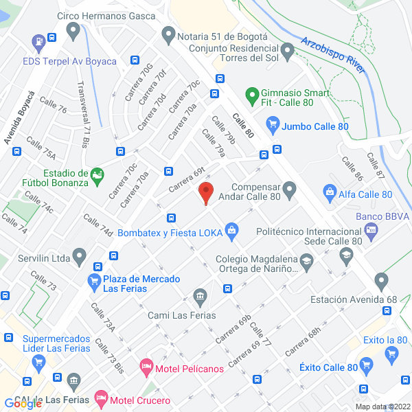 Map of Hr Automotriz S.A.S.