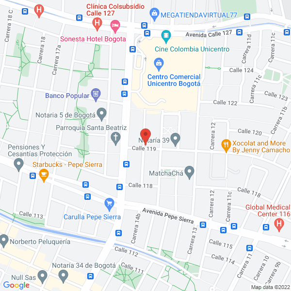 Map of Asociación Colombiana De Artes Marciales Mixtas Acamm Ltda.