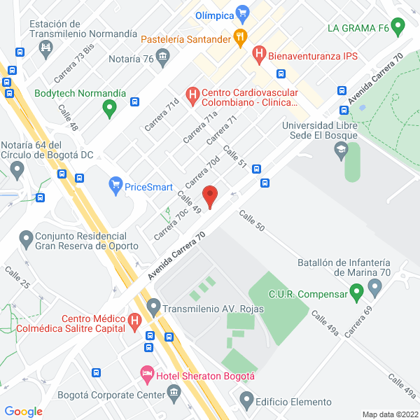 Map of Comercializadora Correautos S.A.S.