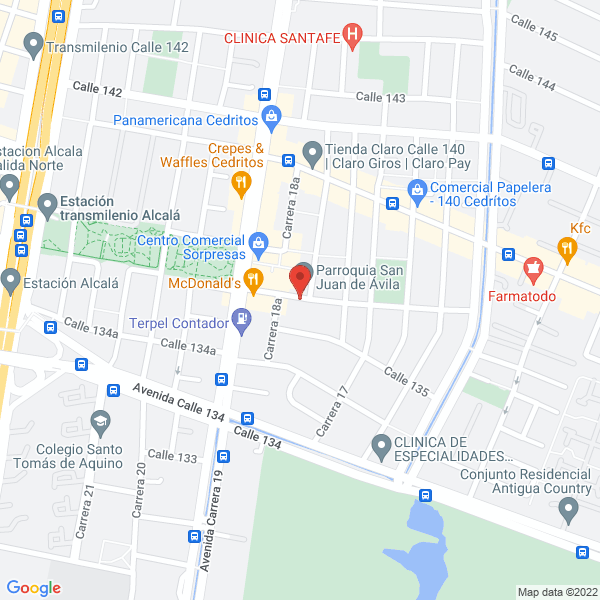 Map of Moffis Café Menu S.A.S.