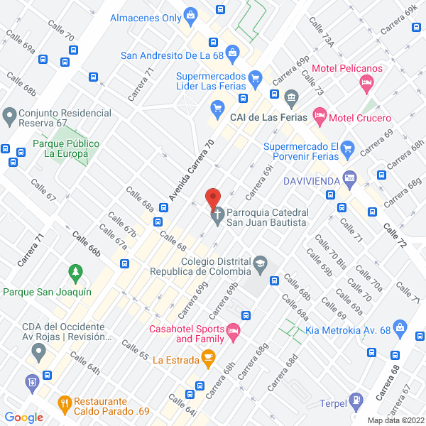Map of Alimentos Vegetarianos Sanos S.A.S.