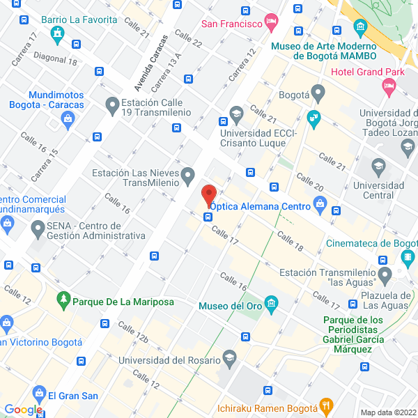 Map of Corporación Uníversal Autónoma En Investigación Y Negocios S.A.S.
