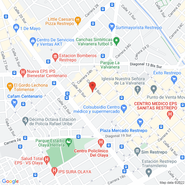 Map of Comercializadora De Partes Y Componentes Para Calzado Pc S.A.S.