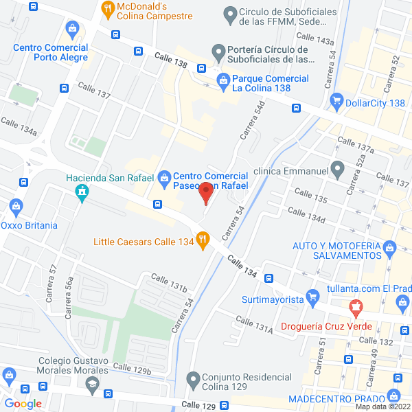 Map of Inversiones Rosario Central S.A.S.