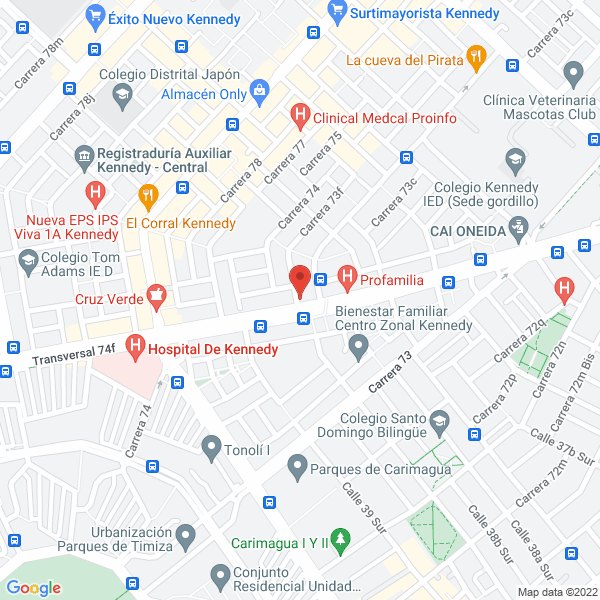 Map of Avellana Repostería S.A.S.
