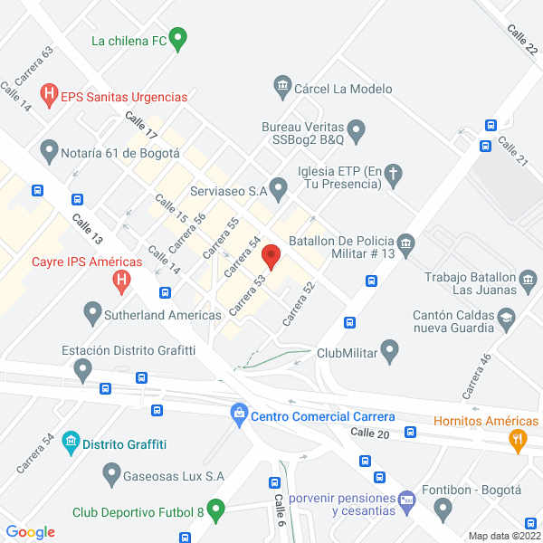 Map of Inoxmac Mangueras Y Acoples Inoxidables S.A.S.