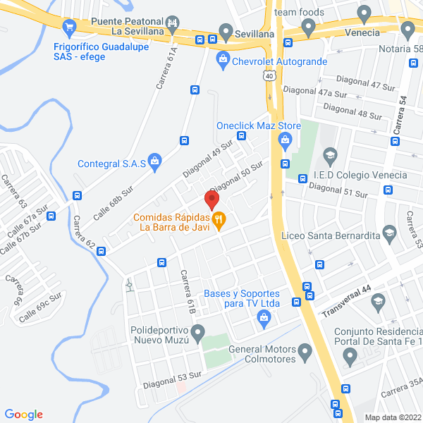 Map of Jandy Producciones Y Cosméticos S.A.S.