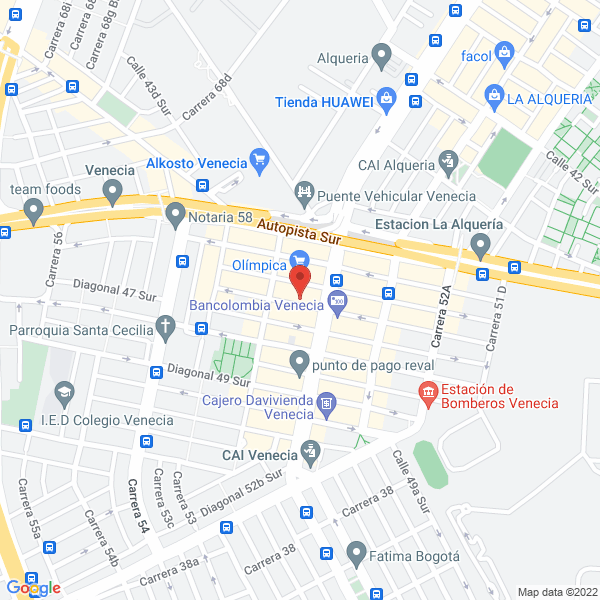 Map of Inversiones Urrego Puentes S.A.S.