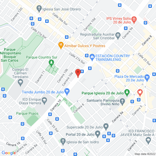 Map of Restaurante Guang Dong Xue S.A.S.
