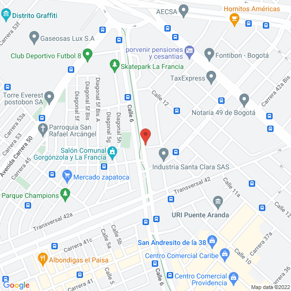 Map of Centro De Diagnóstico Automotor Mi Carrera Express S.A.S.