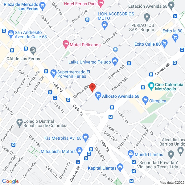 Map of Quick Car Service Jr S.A.S.