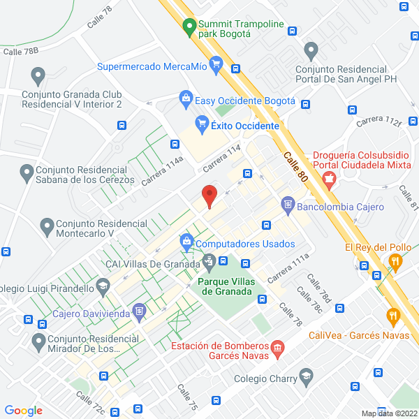 Map of Rca Construcciones Civil Electromecánica S.A.S.