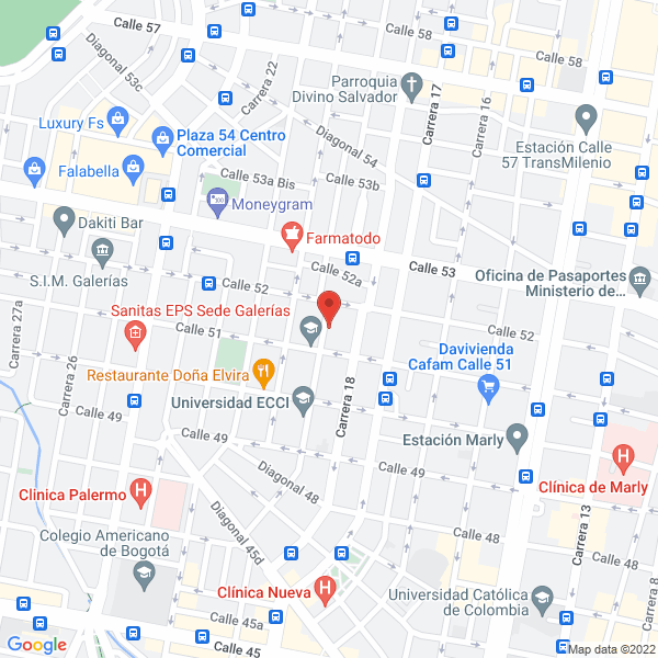 Map of Autoaméricana S.A.S.