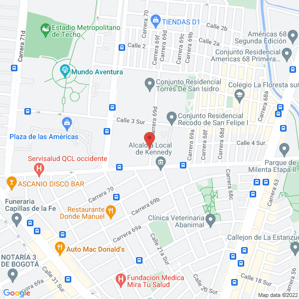 Map of Industrias Pab S.A.S.