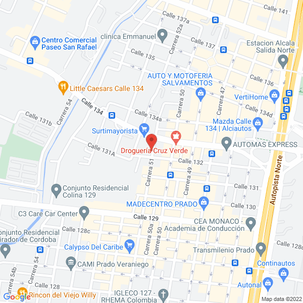 Map of Alimentos Casual Food S.A.S.