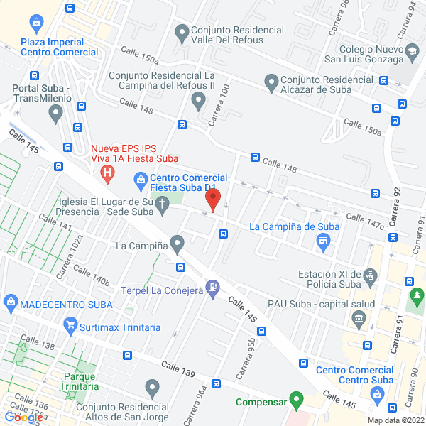 Map of Servicios Gastronómicos Javanub Express S.A.S.
