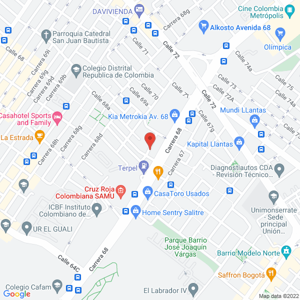 Map of Comercializadora Agroverduras Ltda