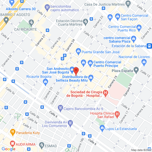 Map of Claudia Carrera Ltda.