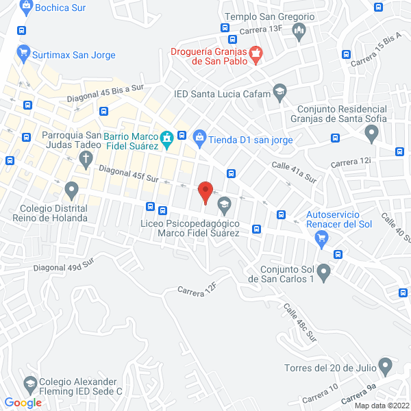 Map of Campo De Tejo La 14 Amira