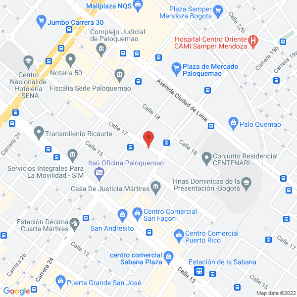 Map of Comercializadora Colaceros Sociedad Ltda