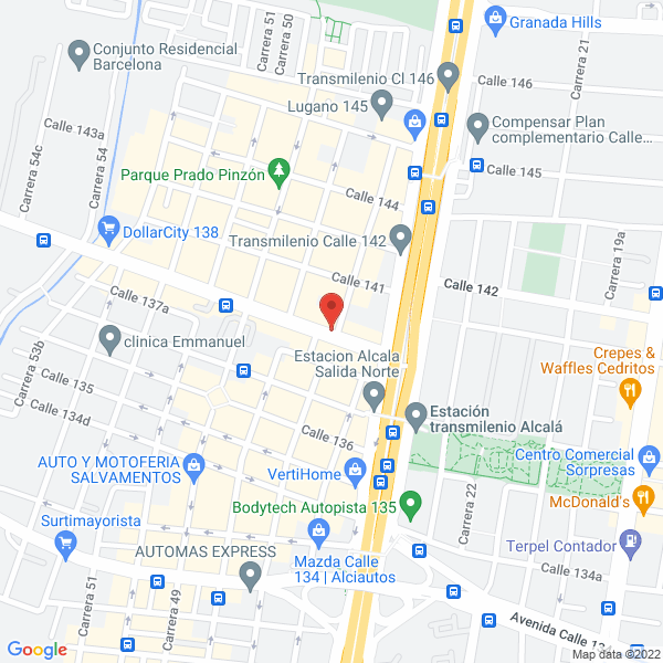 Map of Comercializadora Pisos Y Acabados Ltda