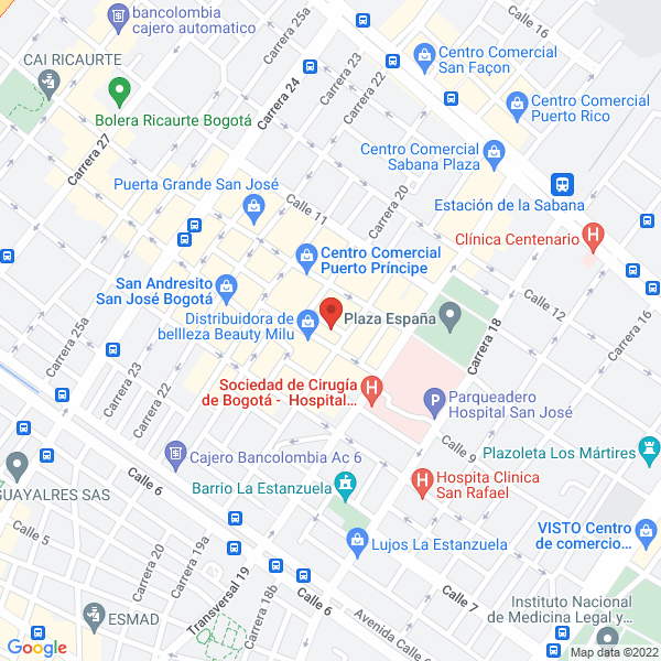 Map of Comercializadora Y Distribuidora La Casita Azul S.A.S.