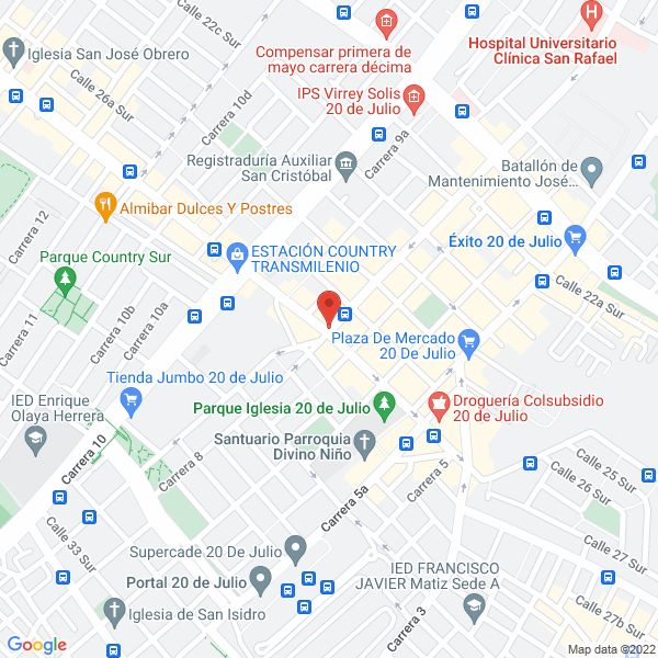 Map of Drogueria Nuevo Continente