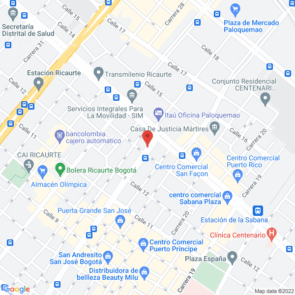 Map of Grupo Empresarial Lesmes Yepes Sas