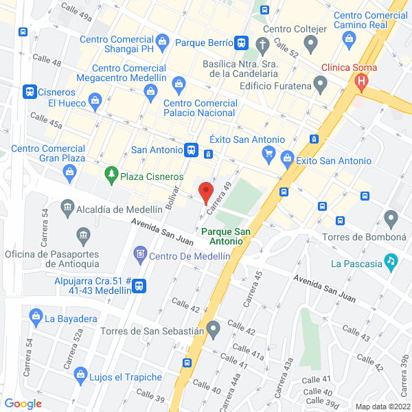 Map of El Mesón Del Edén