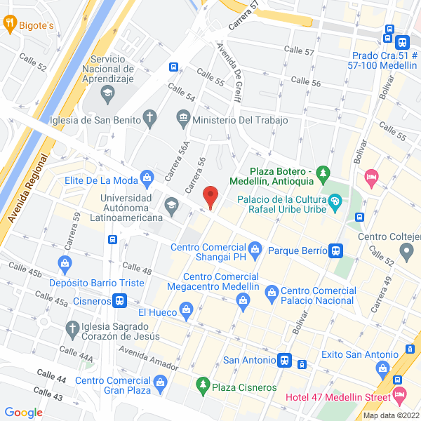 Map of Eléctricos And Light