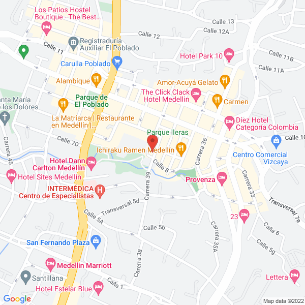 Map of Hostal Casa Lleras