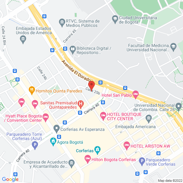 Map of Hotel Apartaestudios 5 Elementos