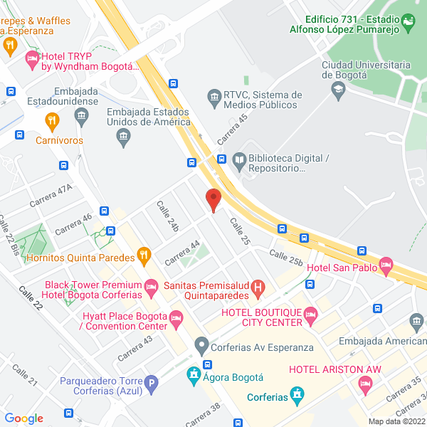Map of Ingeniería Y Diseño Industrial Ivcm S.A.S.