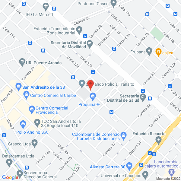 Map of Inversiones Hema S.A.S.